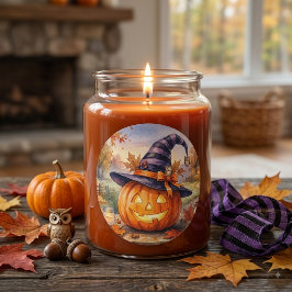 Glad Halloween-dekal - Vintage pumpa Runt Klistermärke