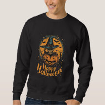 Glad Halloween-design på en svart