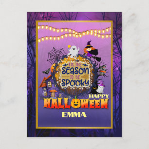 Glad Halloween Det är skräckens säsongsfirande Helg Vykort