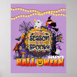 Glad Halloween Det är skräckens säsongsfirande Poster