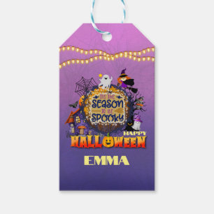 Glad Halloween Det är skräckens säsongsfirande Presentetikett