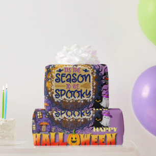 Glad Halloween Det är skräckens säsongsfirande Presentpapper