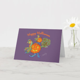 Glad Halloween Dinosaur Kort