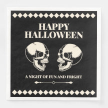Glad Halloween Dödskallar Ler Svart