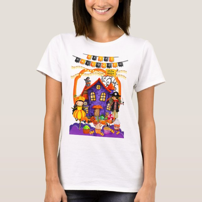 Glad Halloween-dräkt barnfestfirande T Shirt (Framsida)