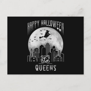 Glad Halloween Drottningar New York Vykort