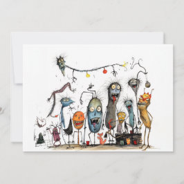 Glad Halloween, du monster! Julkort