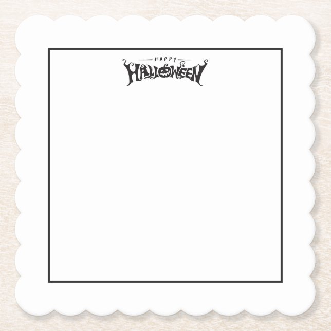 glad halloween enkel postkort underlägg papper (Framsida)