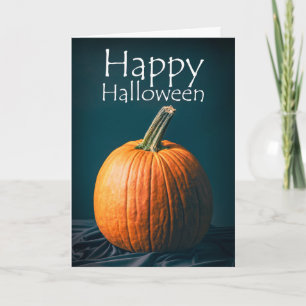 Glad Halloween Enkel Pumpa Stilleben Helgkort