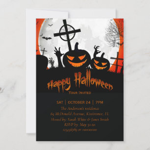 glad Halloween-fest-inbjudan Meddelande