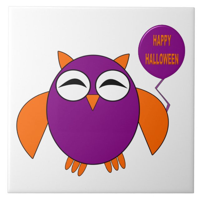 Glad Halloween-fest Uggleplattor Kakelplatta (Framsidan)