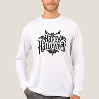 Glad Halloween fladdermus typografi T Shirt