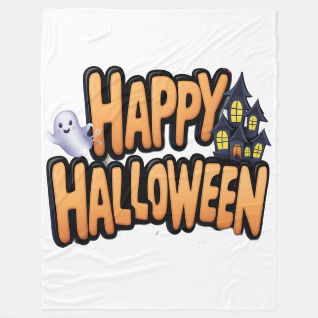 Glad Halloween  Fleecefilt (Framsidan)