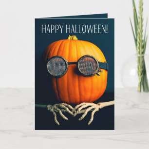 Glad Halloween för alla Stanna konstig pumpa Helgkort
