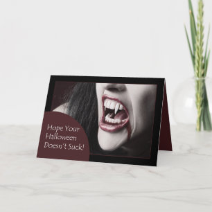 Glad Halloween För Varje Kvinna Vampyr Foto Helgkort