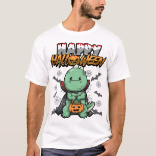 Glad Halloween Förklädd Drak T Shirt
