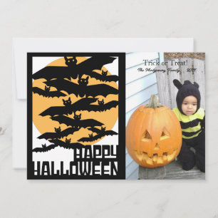 Glad Halloween Foto Julkort