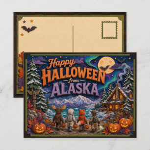 Glad Halloween från Alaskabarn Vykort