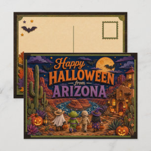 Glad Halloween från Arizona Kids Vykort