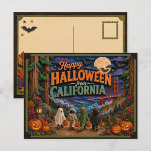 Glad Halloween från California Kids Vykort