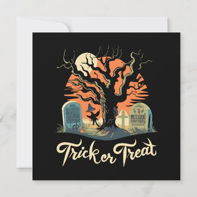 Glad Halloween från din roliga kyrkogård! (Baksida)