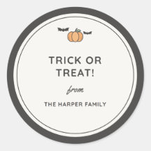 "Glad Halloween från" Familj Presente Stickers