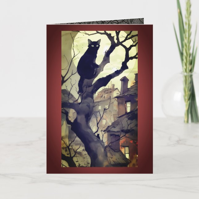 Glad Halloween från Kitty Card Kort (Framsida)
