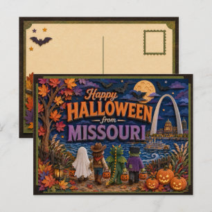 Glad Halloween från Missouri Kids Vykort
