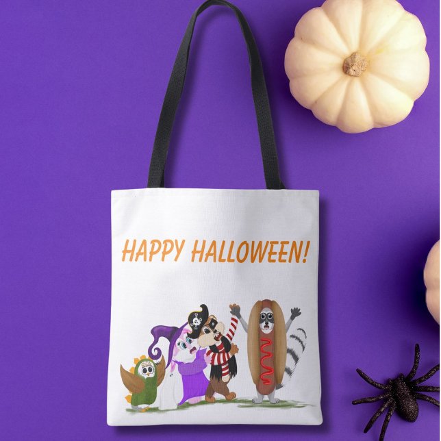 Glad Halloween från skogsdjur Tygkasse (Skapare uppladdad)