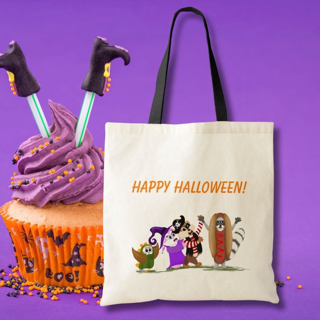 Glad Halloween från skogsdjur Tygkasse (Skapare uppladdad)