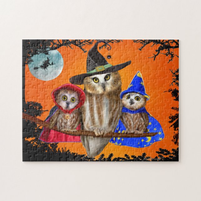 GLAD HALLOWEEN FRÅN UGLE AV OSS! PUSSEL (Horisontell)
