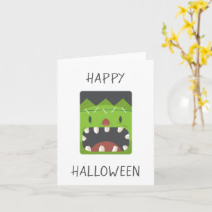 Glad Halloween Frankensteins monsteransikte Kort