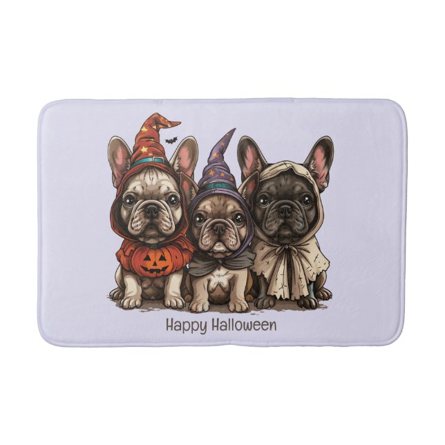Glad Halloween French Bullhund Badrumsmatta (Framsidan)