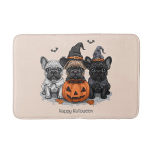 Glad Halloween French Bullhund Badrumsmatta