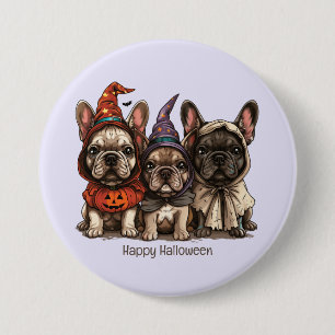 Glad Halloween French Bullhund Knapp