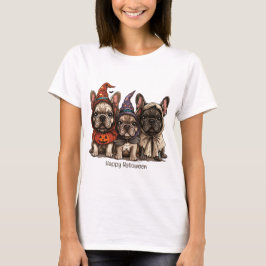 Glad Halloween French Bullhund T Shirt