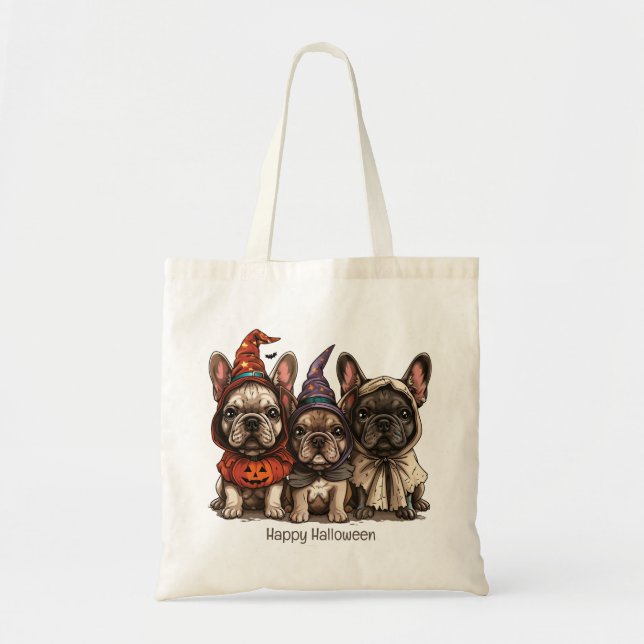 Glad Halloween French Bullhund Tygkasse (Framsidan)