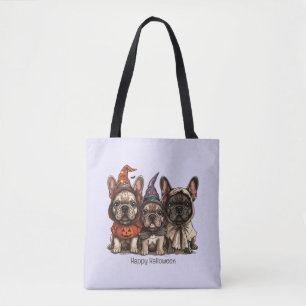 Glad Halloween French Bullhund Tygkasse