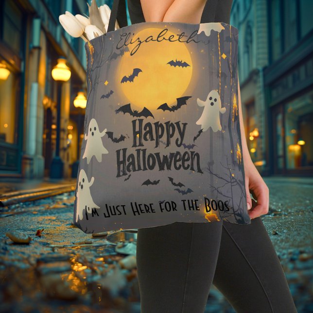 Glad Halloween – Fullmåne, söta spöken och kusligt Tygkasse (Skapare uppladdad)