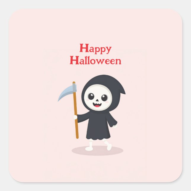 Glad Halloween Fyrkantigt Klistermärke (Framsida)