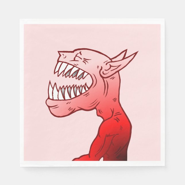 Glad Halloween Ghoul Pappersservett (Framsidan)