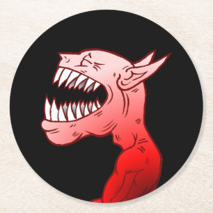 Glad Halloween Ghoul Underlägg Papper Rund