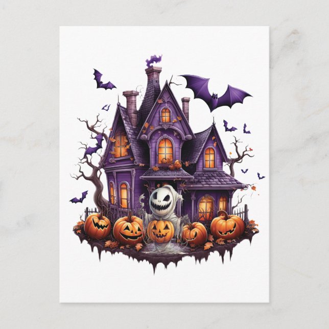 Glad Halloween Ghoul Vykort (Framsida)
