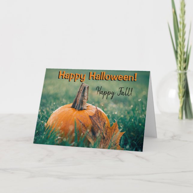 Glad Halloween Glad höst gratulationskort Kort (Framsida)