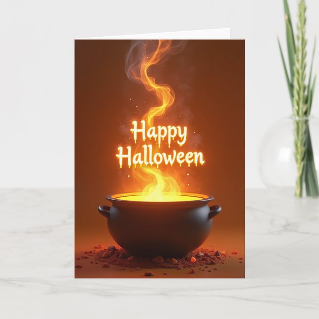 Glad Halloween Glow-kort Kort (Framsida)