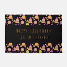 Glad Halloween Godis Neon Mönster Namn