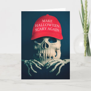 Glad Halloween Gör Halloween Skräcklig Igen Hatt Helgkort