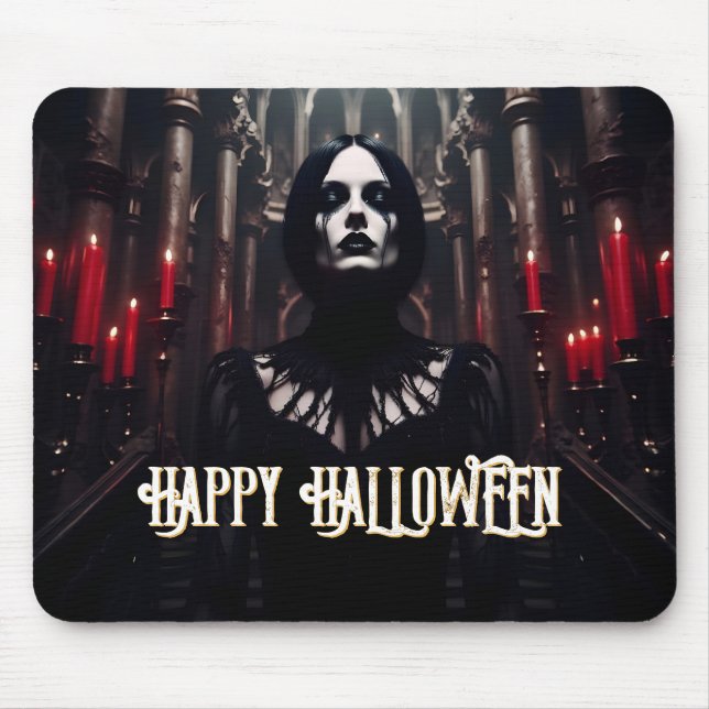 Glad Halloween – gotisk mörk firande Musmatta (Framsidan)