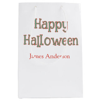 Glad halloween grön orange pastelltrendig modern