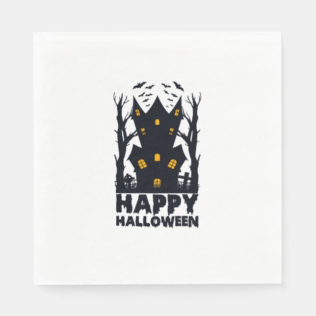 Glad Halloween Halloween Glad Halloween Pappersservett (Framsidan)